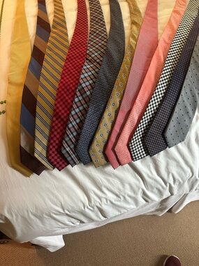 Ties in all different colors and patterns.
